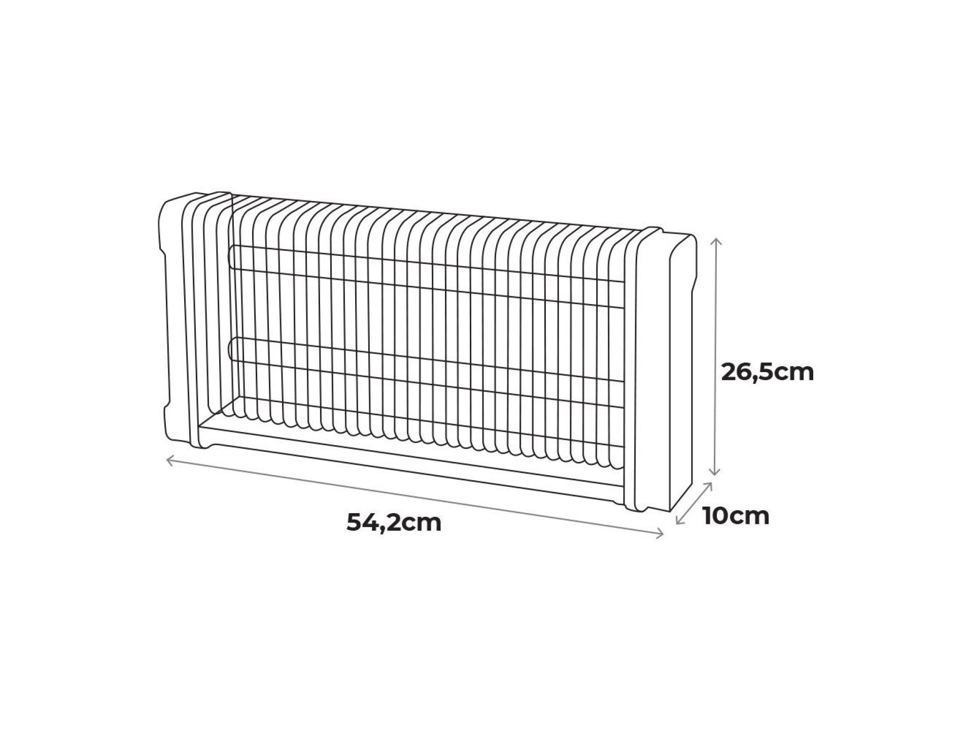 Professional electric insect killer, black, 2 x 15 w, 100 m², 54.2 x 10 x 26.5 cm 340°