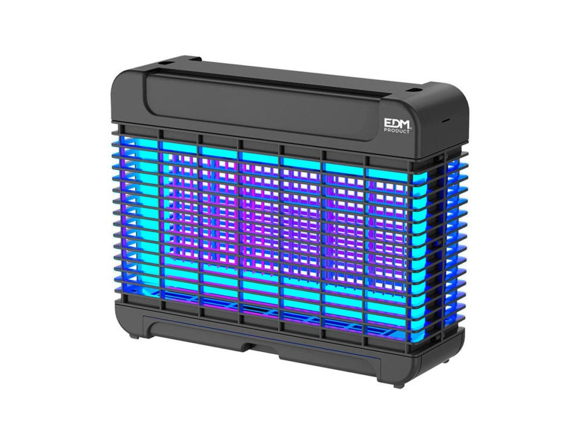 Mata-insetos eletrônico profissional com led, preto, 10 w, 100 m², 31,6 x 10 x 26,3 cm