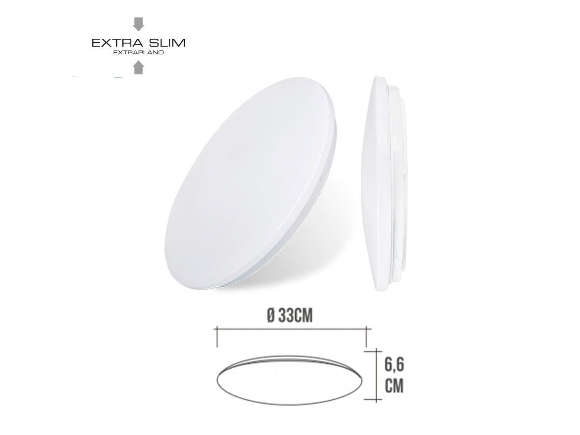 Aplique led circular de superficie 18w 4000 k 1820 lm ø32,5 x 6,2 cm