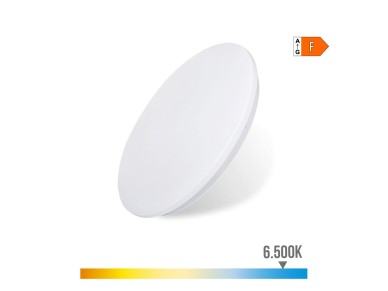 Luz de parede led de superfície circular 18 w 6500 k 1820 lm ø32,5 x 6,2 cm Luz de parede led de superfície circular 18 w 6500 k 1820 lm ø32,5 x 6,2 cm