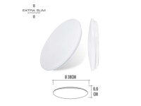 Luz de parede led de superf�cie circular 24 w 6500 k 2490 lm �38 x 6,2 cm