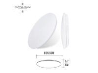 Aplique led circular de superficie 12 w 6500 k 1160 lm ø25,5 x 6,2 cm Aplique led circular de superficie 12 w 6500 k 1160 lm ø25,5 x 6,2 cm