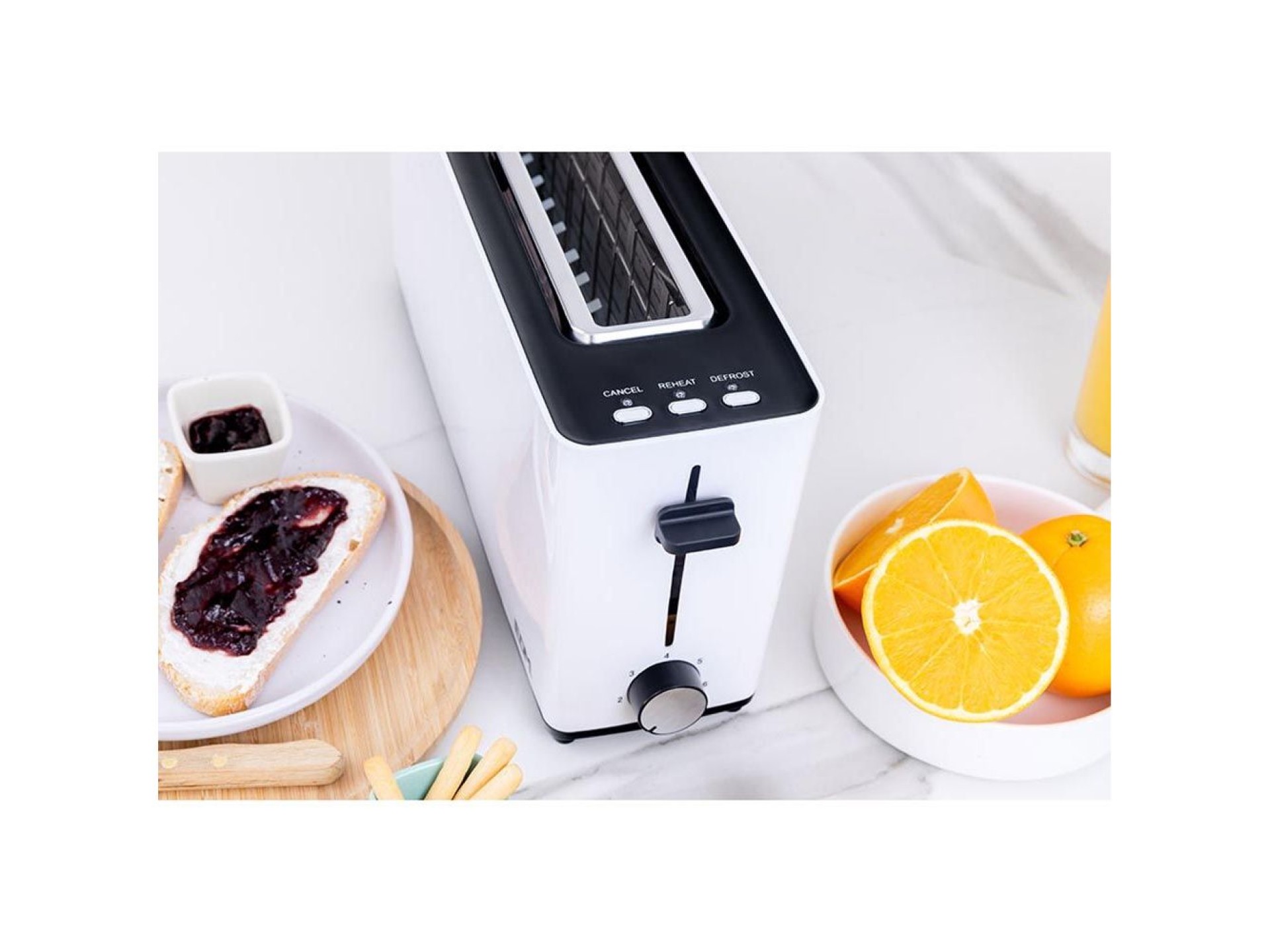 Tostadora ranura larga white design 900 w