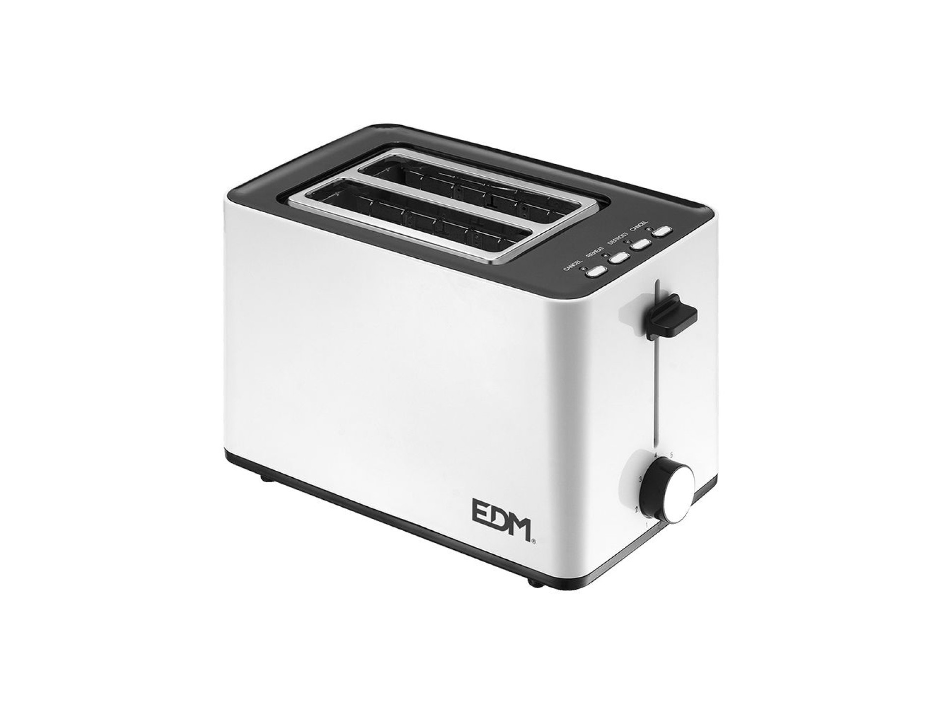 Torradeira de duas fendas white design 850 w, 252x162x195mm