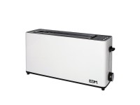 Flat toaster long slot 900w white desing edm