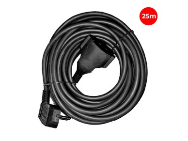 Prolongador com 1 tomada 2p+e, 16a 250v~ 25 m cabo h05vv-f 3g1,5mm� negro