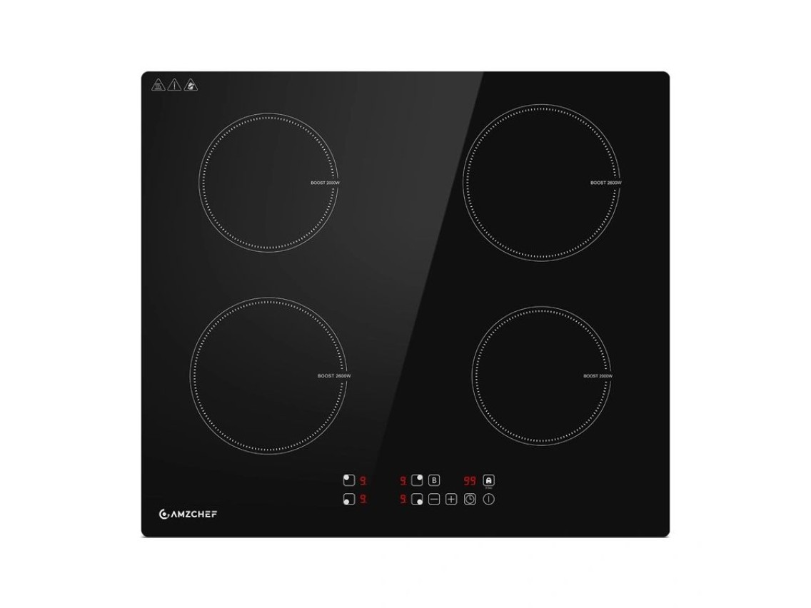 Placa de indução AMZCHEF CE-T-74IB4xyzf-CS de 4 zonas