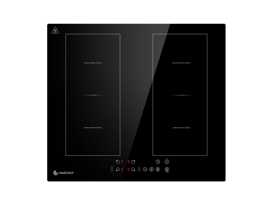 Placa de indução AMZCHEF CE-FS-I72S-FFDD06, 4 zonas