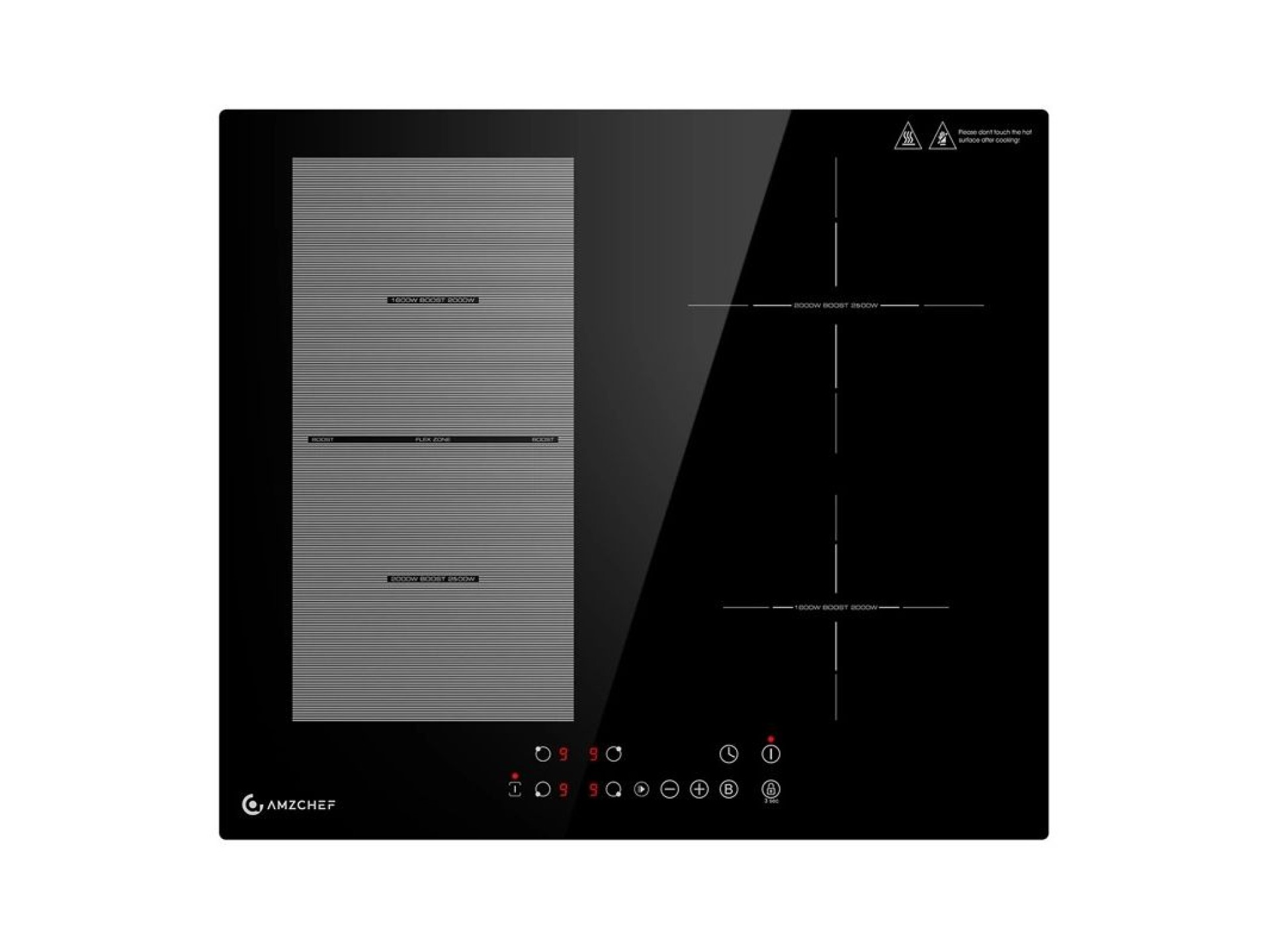 AMZCHEF CE-FS-I72S-FFDD07 4-zone induction cooktop