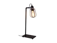 L�mpara de mesa vintage metalica e27 60w 22 x 51cm