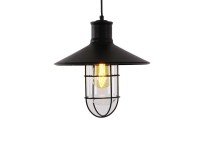 L�mpara de techo metalica vintage e27 60w color negro �27 x 28 cm