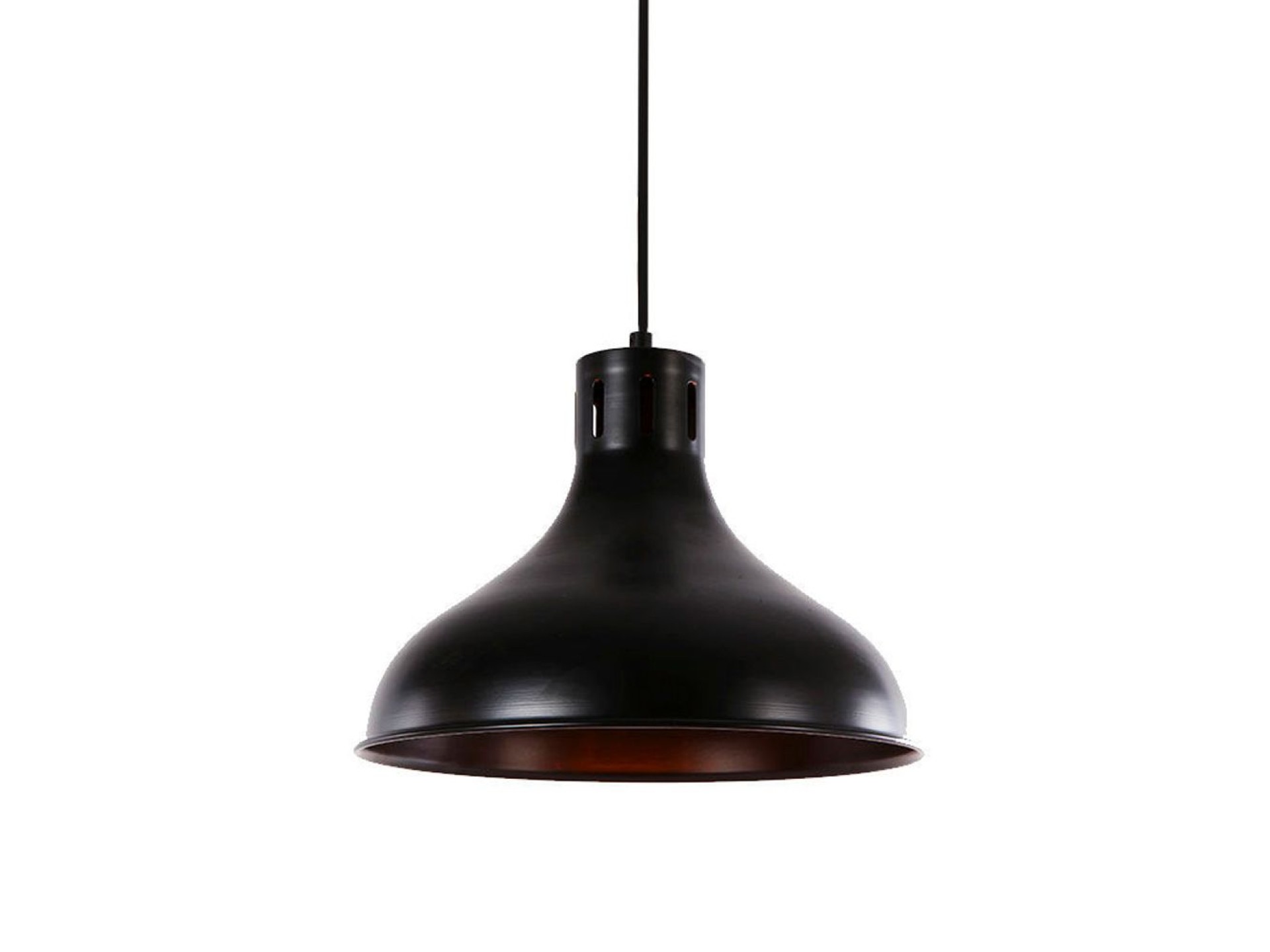 Candeeiro de teto metálico vintage e27 60w cor preto ø29x24cm edm