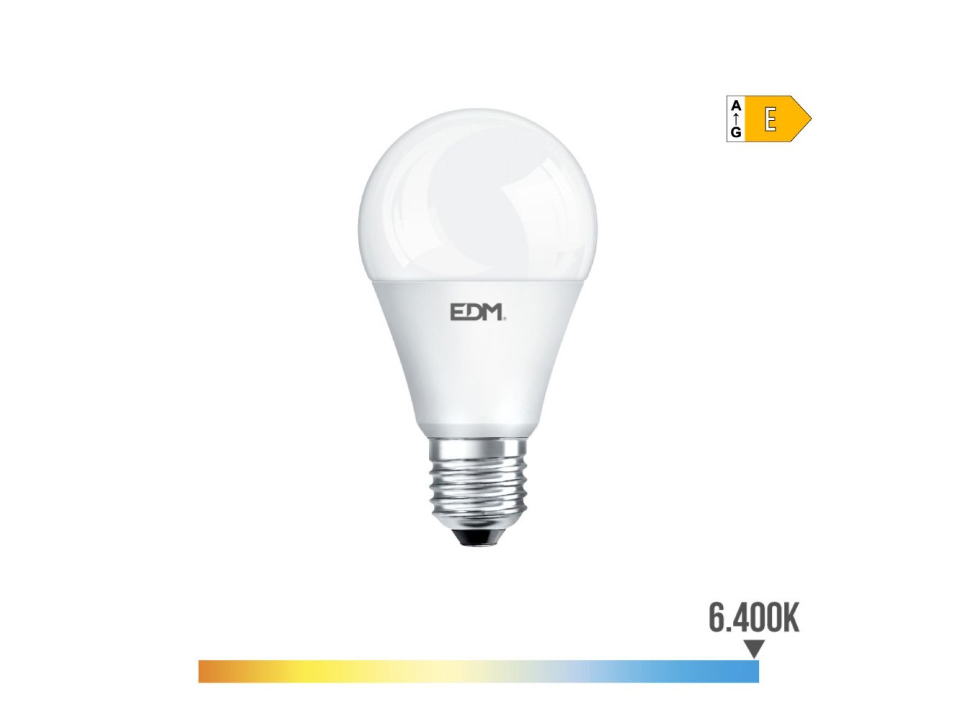 Standard led bulb e27 20w 2200lm 6400k cold light ø6,5x12,4cm edm