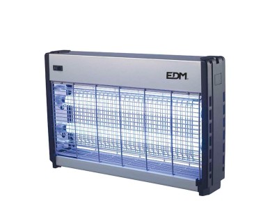 Mata insectos profesional el�ctrico, cromo/negro, 2 x 20w, 150 m�, 63,5 x 9 x 36 cm
