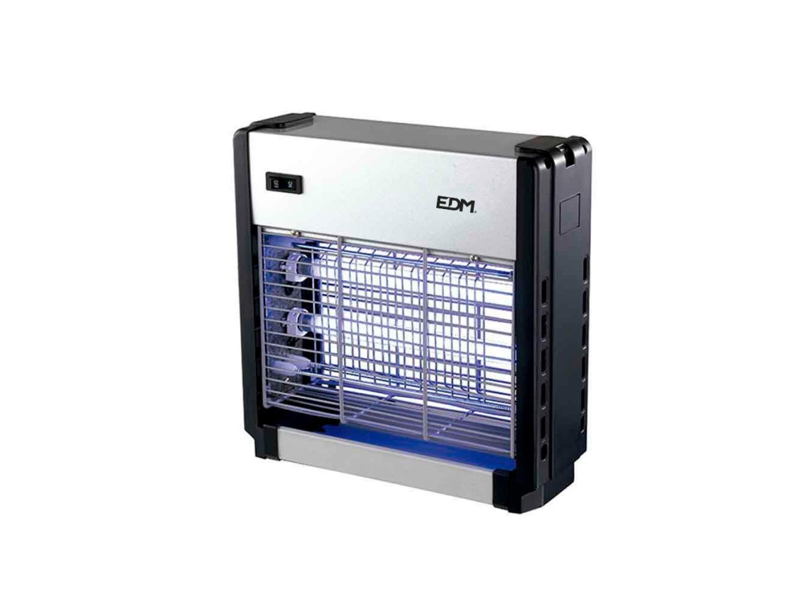 Mata insetos el�trico profissional, cromado/preto, 2 x 6w, 30 m�, 25,5 x 9 x 26 cm