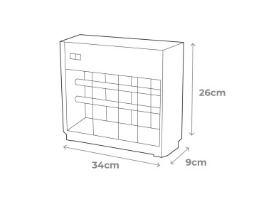 Mata insectos profesional el�ctrico, cromo/negro, 2 x 8w, 50 m�, 33 x 9 x 26 cm