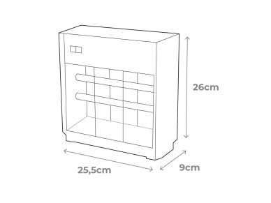 Mata insectos profesional el�ctrico, cromo/negro, 2 x 6w, 30 m�, 25,5 x 9 x 26 cm