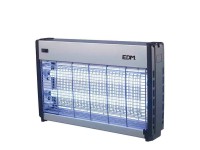 Mata insectos profesional el�ctrico, cromo/negro, 2 x 15w, 100 m�, 48 x 9 x 30 cm