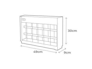 Mata insectos profesional el�ctrico, cromo/negro, 2 x 15w, 100 m�, 48 x 9 x 30 cm