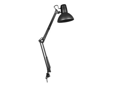 Desk lamp (architect) melbourne model with fixing clamp black color e27 60w edm