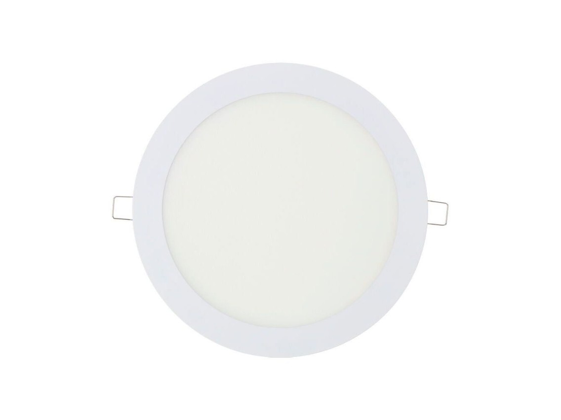 Round recessed led downlight 20w day light 4000k 1500lm white ø22.5cm edm