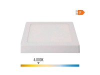 Downlight led superficie cuadrado blanco 20 w 1500 lm 4000 k luz dia 22 x 22 x 3 cm Downlight led superficie cuadrado blanco 20 w 1500 lm 4000 k luz dia 22 x 22 x 3 cm