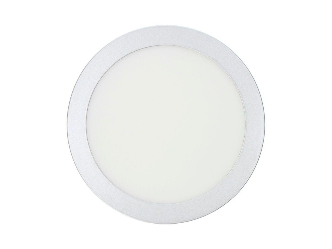 Downlight led superficie redondo cromado 20 w 1500 lm 6400 k luz fria ø 22 x 3 cm
