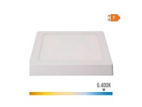 Square surface led downlight 20w 1500lm 6400k cold light white colour 22x22x3,5cm edm Square surface led downlight 20w 1500lm 6400k cold light white colour 22x22x3,5cm edm