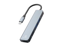 Techancy Hub USB-C 6 in 1 KT2909 with HDTV, PD, USB 3.0/2.0 and TF/SD Card Reader, Compatible with P
