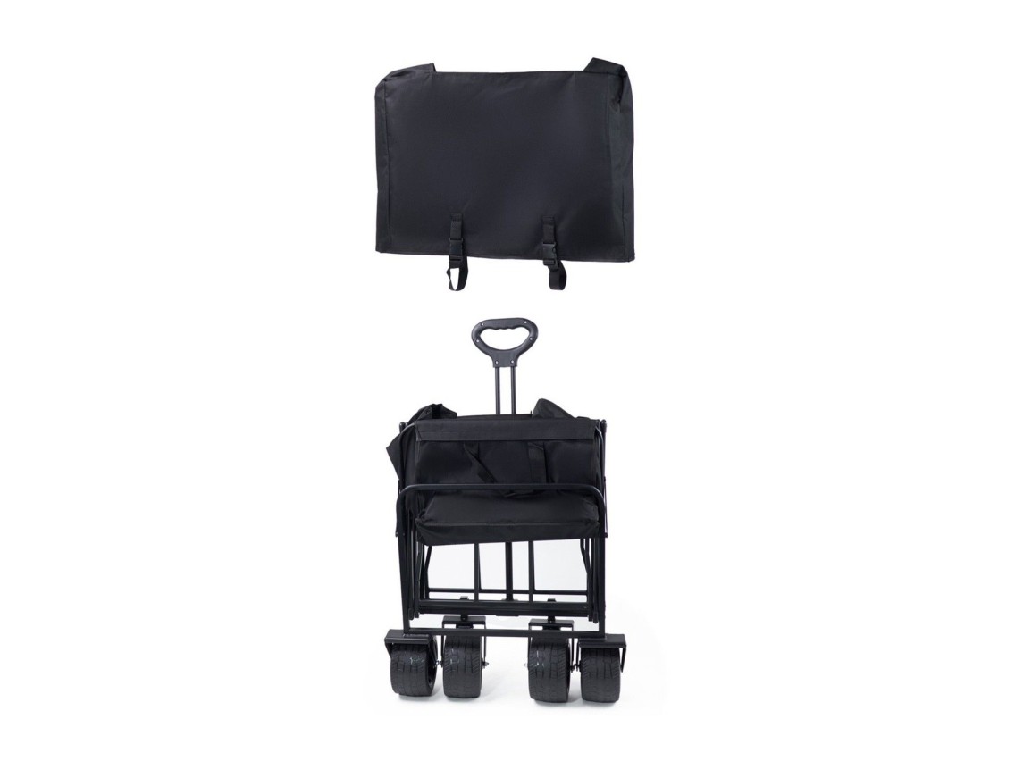 Carrinho de Praia Dobrável Multiusos 4 Rodas TECHANCY TM25400