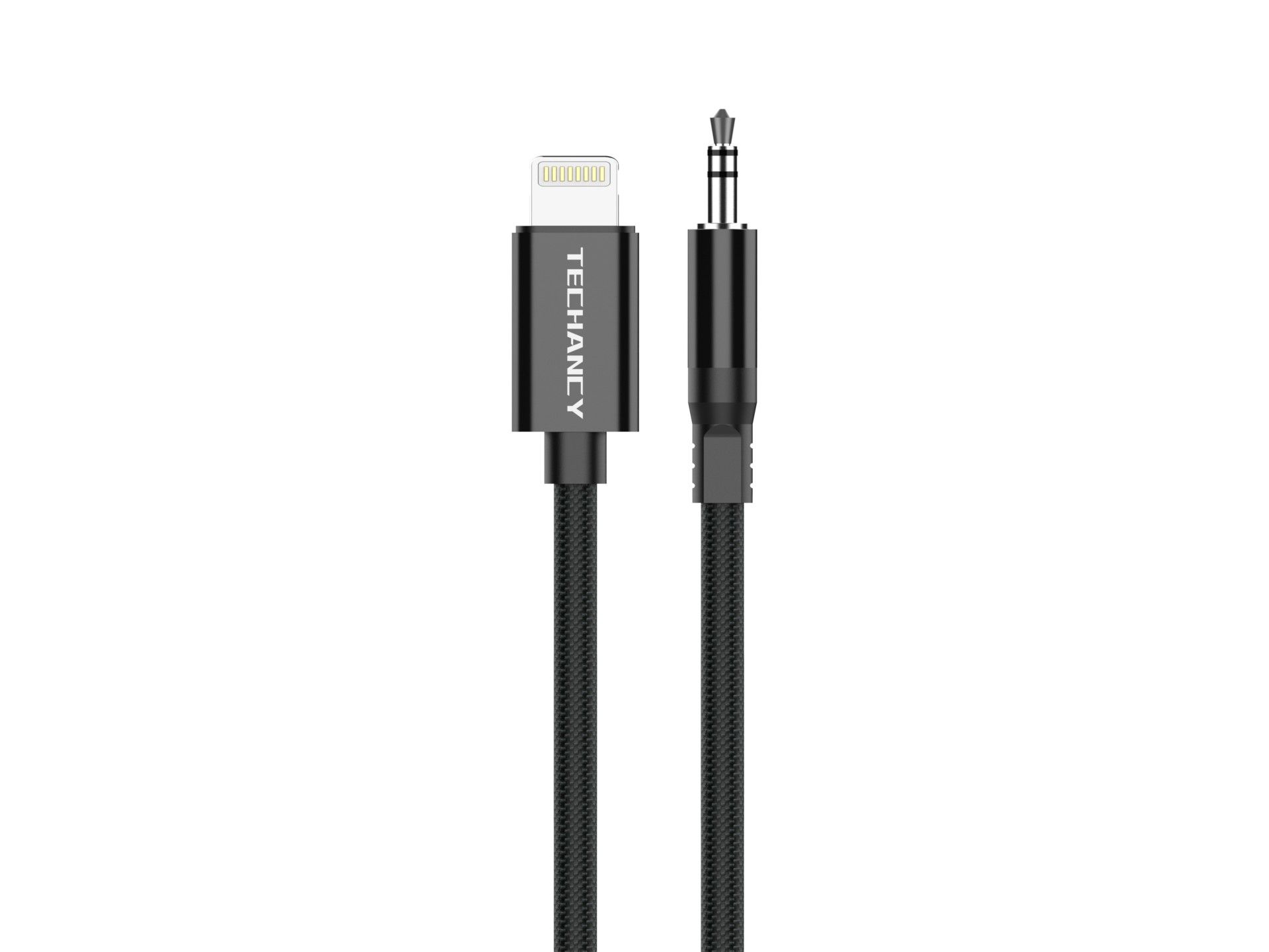 Techancy Cabo Audio Digital KQ2604 8-Pin para 3.5mm, 1M, Trancado, Compativel com Telemovel, Carro e