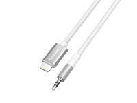 Techancy Cabo Audio Digital KQ2604 8-Pin para 3.5mm, 1M, Trancado, Compativel com Telemovel, Carro e