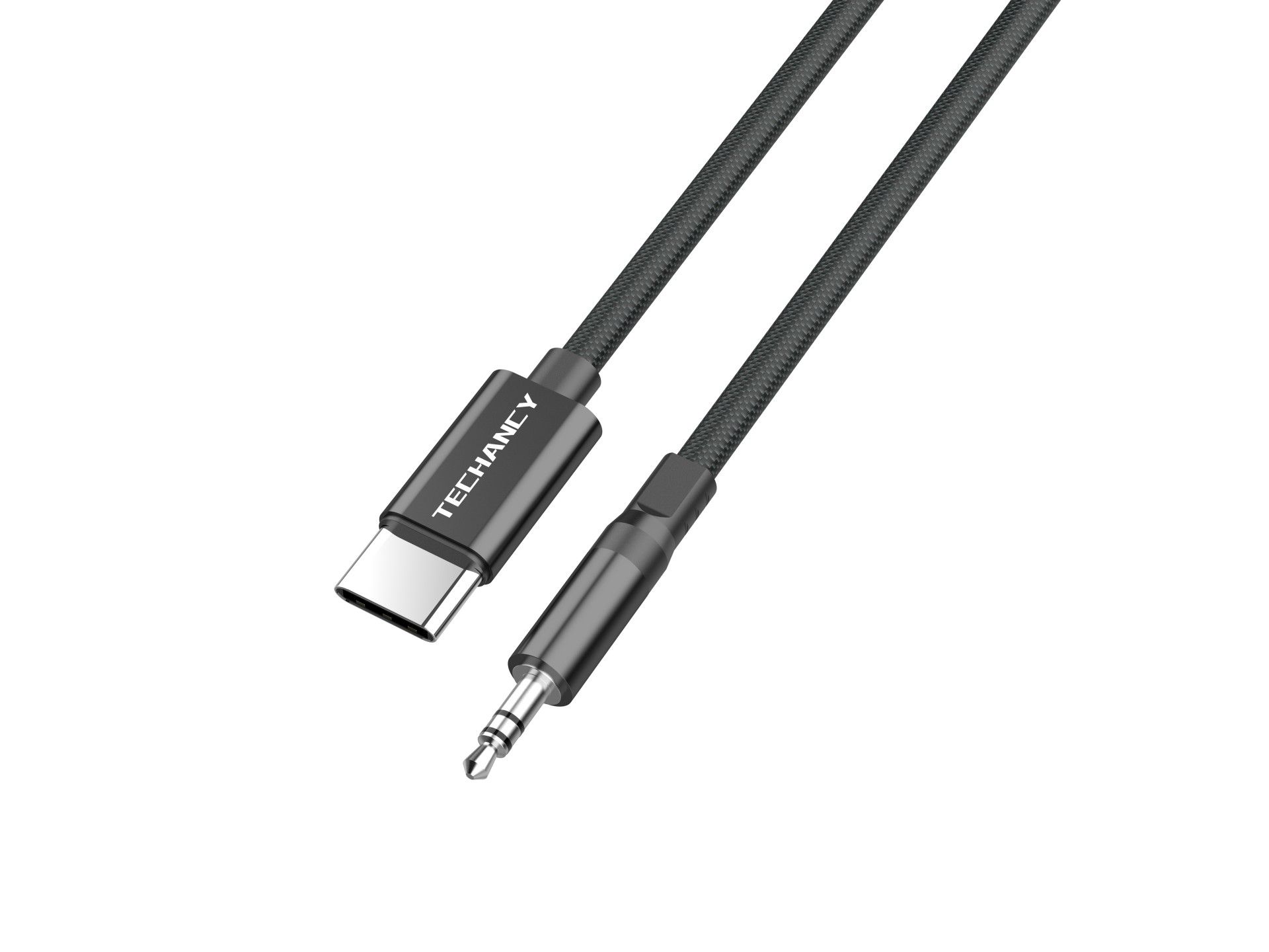 Cable de audio digital Techancy KQ2605 USB-C a 3,5 mm, 1 m, trenzado, compatible con teléfonos móvil