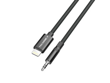 Techancy KQ2604 8-Pin to 3.5mm Digital Audio Cable, 1M, Braided, Compatible with Mobile Phones, Car Techancy KQ2604 8-Pin to 3.5mm Digital Audio Cable, 1M, Braided, Compatible with Mobile Phones, Car