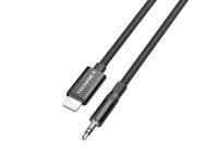 Techancy Cabo Audio Digital KQ2604 8-Pin para 3.5mm, 1M, Trancado, Compativel com Telemovel, Carro e