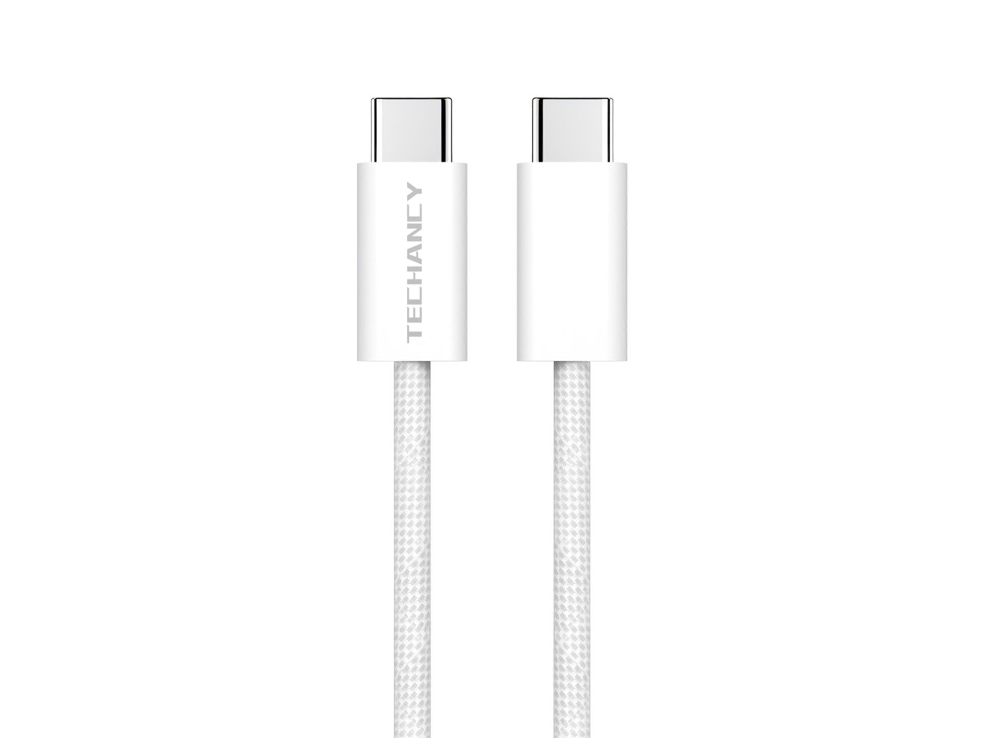 Techancy USB-C to USB-C Cable TB4764 1M PD 60W, Braided, Fast Charging, Compatible with Mobile Phone