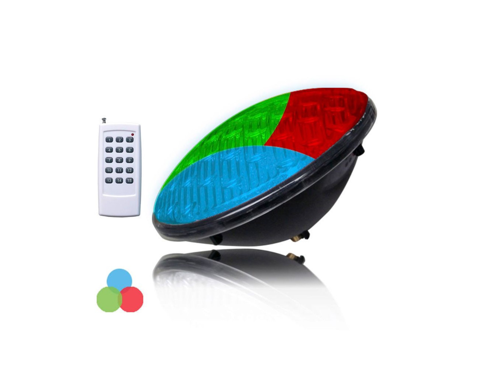Bombilla para piscina led par56 9w 500lm rgb multicolor ip68 ø17,6x6cm edm