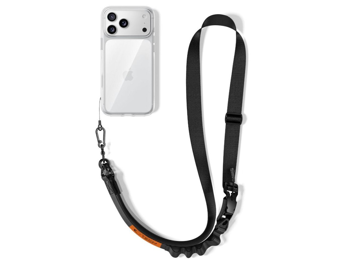 Cordão transversal para celular Tech-Protect C9S - Preto e Laranja