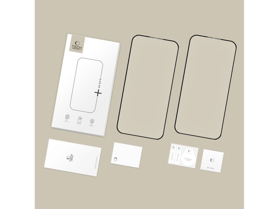 Protector de pantalla de vidrio templado Tech-Protect Glass Fit+ (paquete de 2) para OnePlus Nord 6