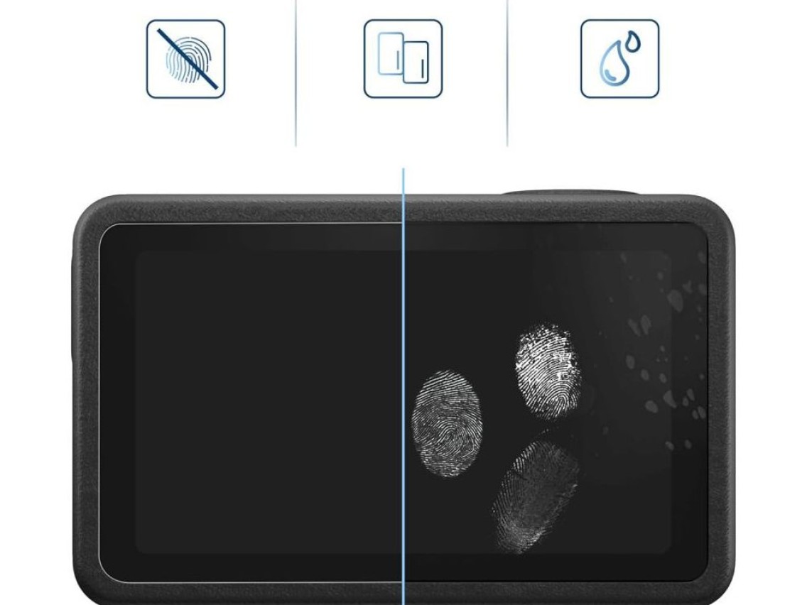 Protector de pantalla Tech-Protect Glass Fit+ (juego de 2) de vidrio templado para DJI Osmo Action 6