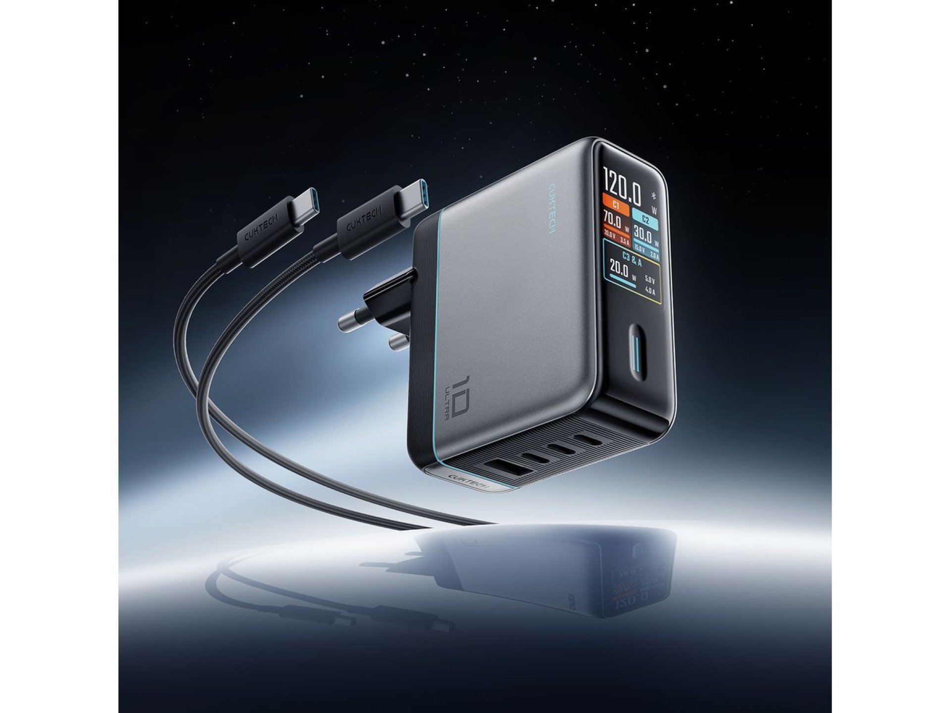 CUKTECH AD1204U 120W GaN USB-C Charger