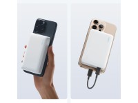Cuktech WPB100N 20W 10000mAh Power Bank Magnético com Suporte - Branco Cuktech WPB100N 20W 10000mAh Power Bank Magnético com Suporte - Branco