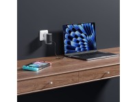 Cargador de pared Cuktech AD1404UEU de 140 W GaN con 3 puertos USB-C + USB-A y cable USB-C - Gris Cargador de pared Cuktech AD1404UEU de 140 W GaN con 3 puertos USB-C + USB-A y cable USB-C - Gris
