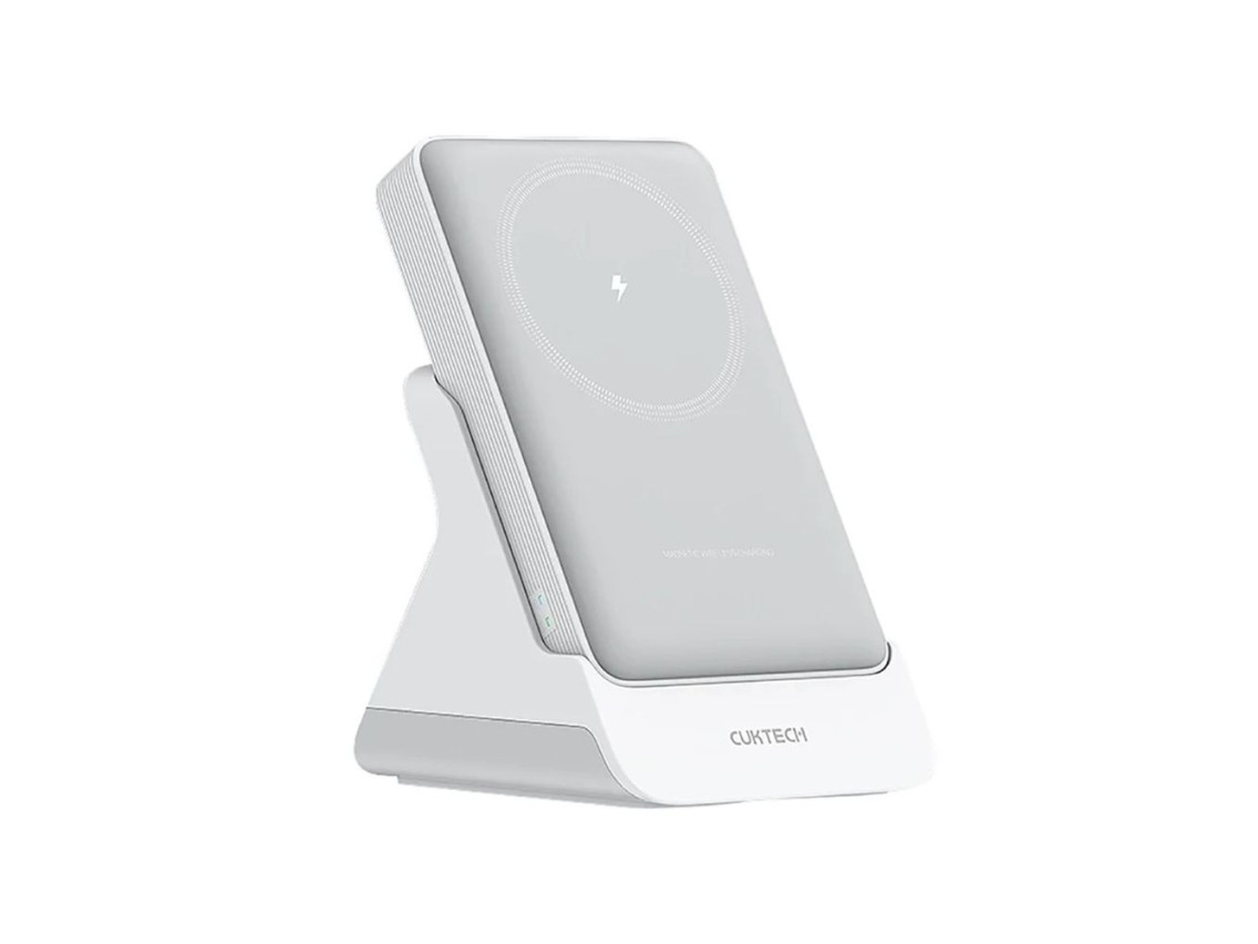 Cuktech WPB100N 20W 10000mAh Power Bank Magnético com Suporte - Branco