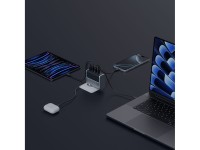 Cargador de pared Cuktech AD1404UEU de 140 W GaN con 3 puertos USB-C + USB-A y cable USB-C - Gris Cargador de pared Cuktech AD1404UEU de 140 W GaN con 3 puertos USB-C + USB-A y cable USB-C - Gris