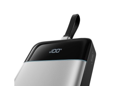 Bater�a externa Cuktech LPB252N de 120 W y 25000 mAh con cable USB-C integrado - Gris