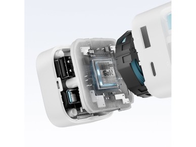 Cargador de pared Cuktech AD653W de 67 W con tecnolog�a GaN, 2 puertos USB-C + USB-A y cable USB-C r