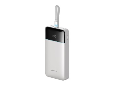 Bater�a externa Cuktech LPB252N de 120 W y 25000 mAh con cable USB-C integrado - Blanca