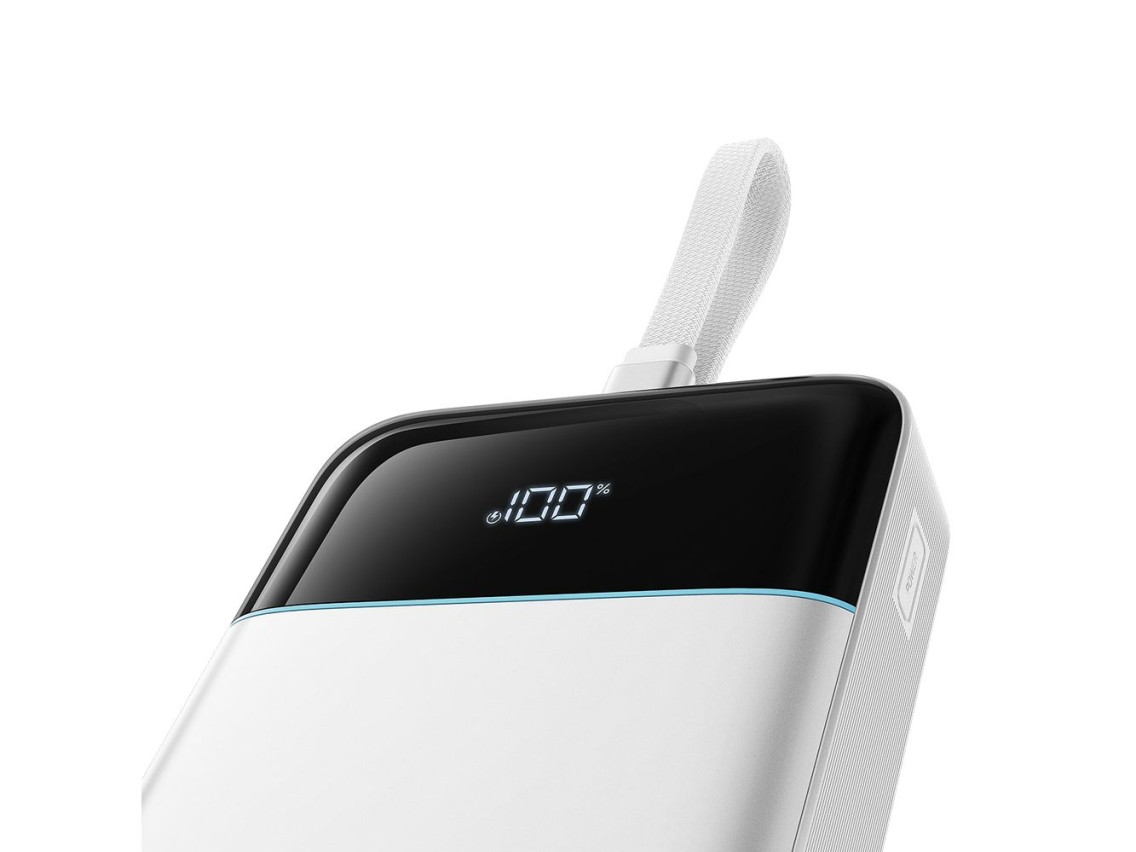 Cuktech LPB252N 120W 25000mAh Powerbank with Built-in USB-C Cable - White