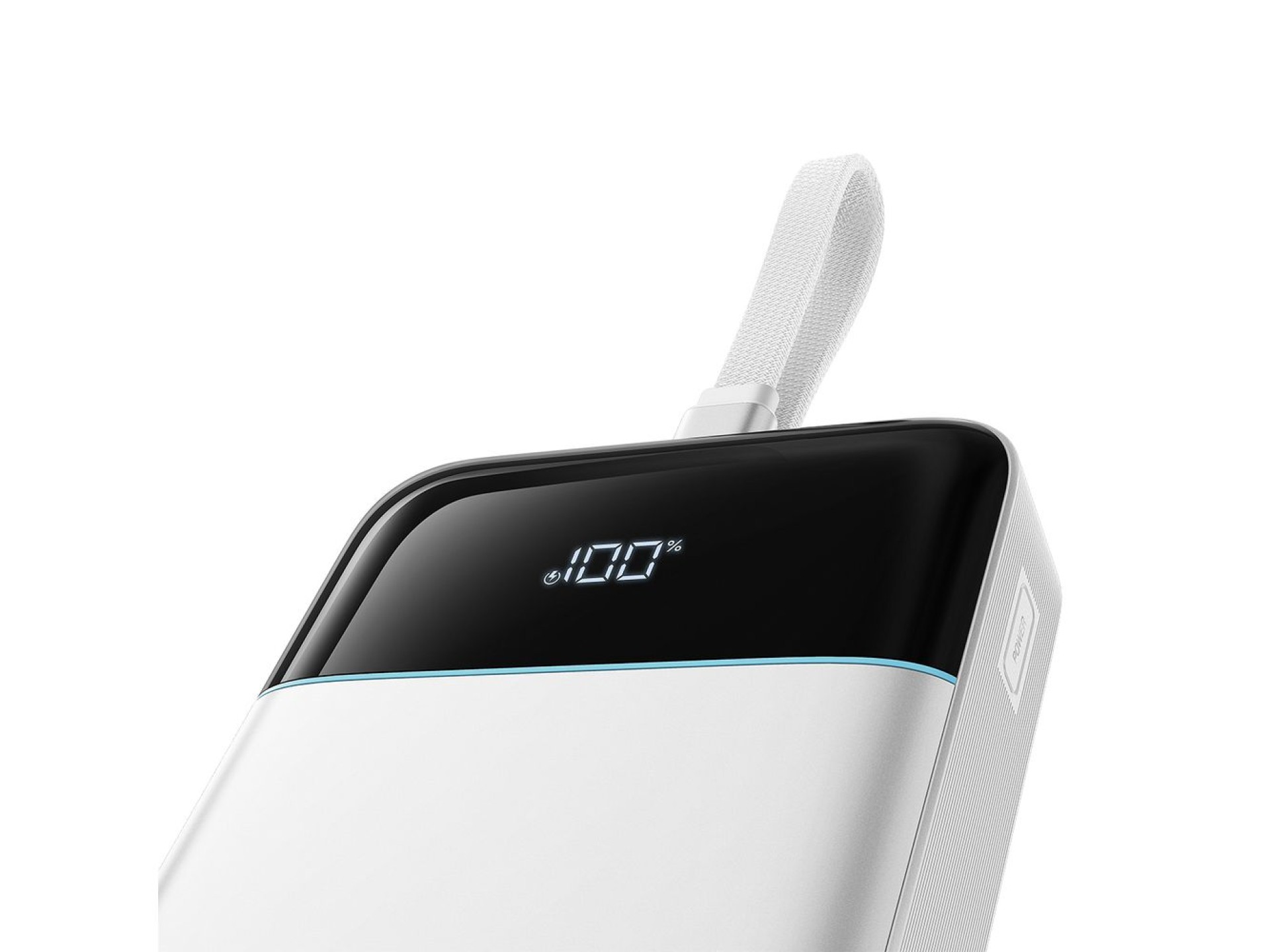 Cuktech LPB252N 120W 25000mAh Powerbank with Built-in USB-C Cable - White